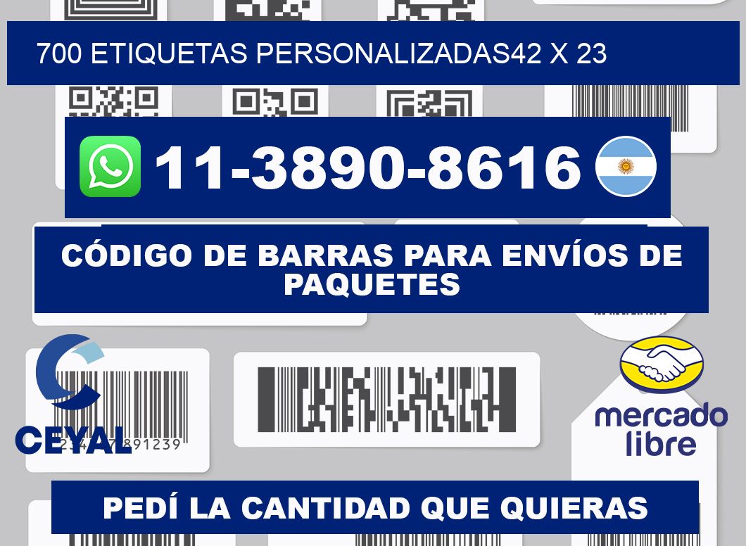 700 ETIQUETAS PERSONALIZADAS42 x 23