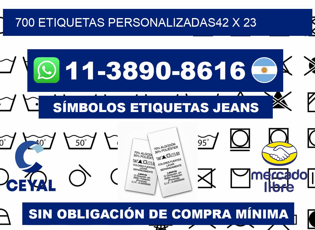 700 ETIQUETAS PERSONALIZADAS42 x 23