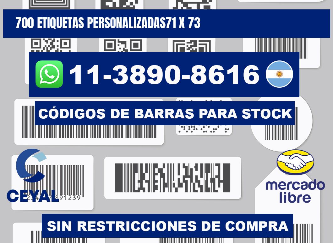 700 ETIQUETAS PERSONALIZADAS71 x 73