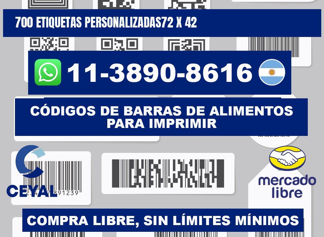 700 ETIQUETAS PERSONALIZADAS72 x 42