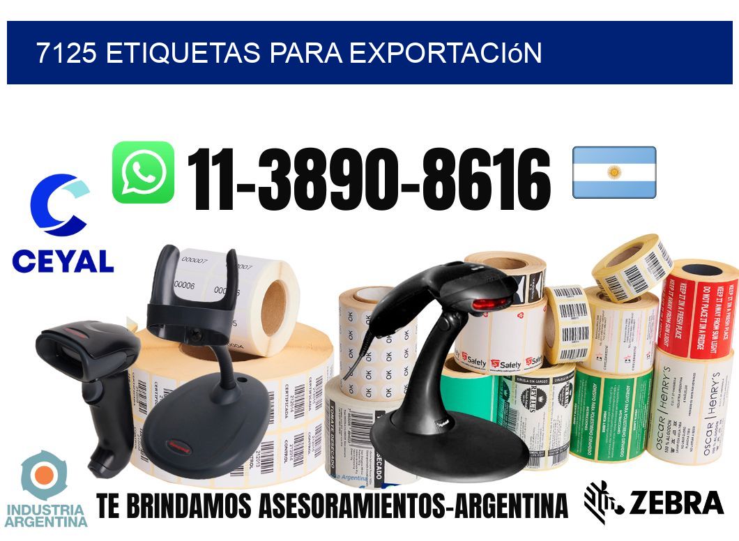 7125 Etiquetas para exportación