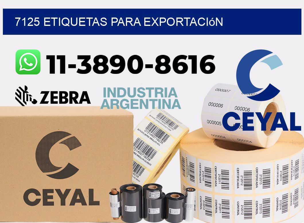 7125 Etiquetas para exportación