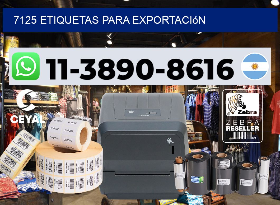 7125 Etiquetas para exportación