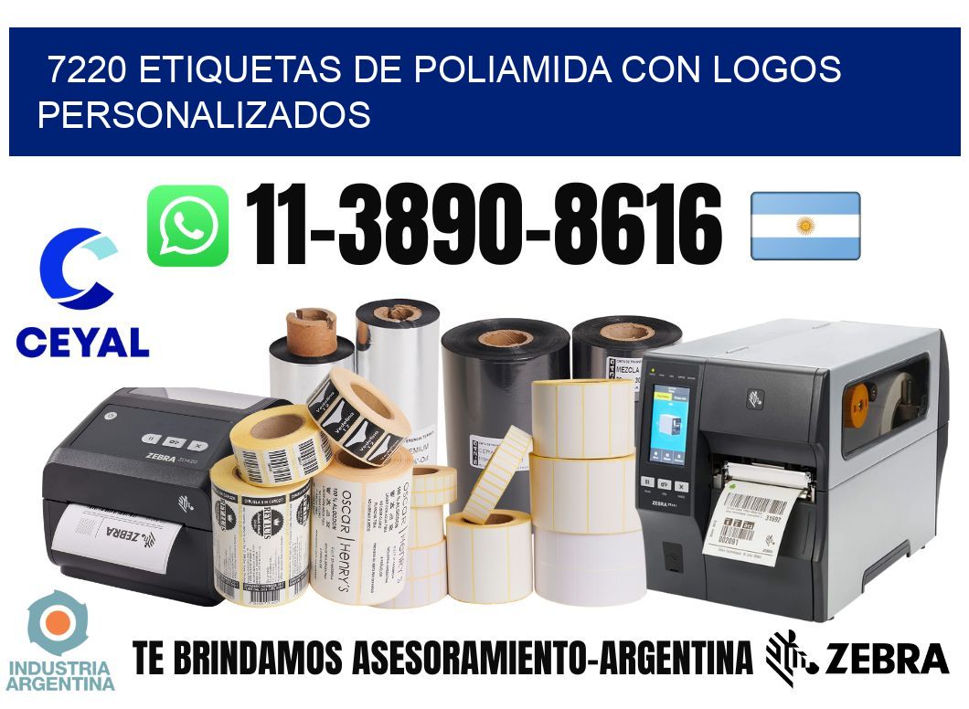 7220 Etiquetas de poliamida con logos personalizados