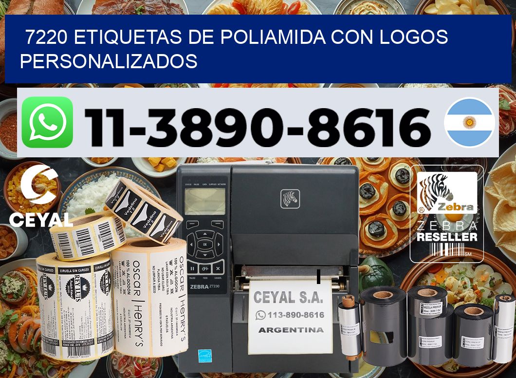 7220 Etiquetas de poliamida con logos personalizados