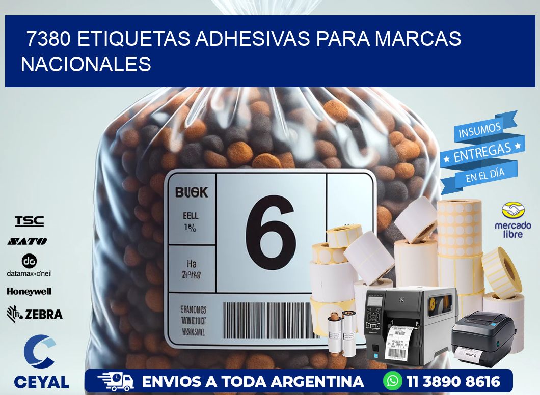 7380 Etiquetas adhesivas para marcas nacionales