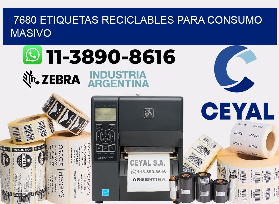 7680 Etiquetas reciclables para consumo masivo