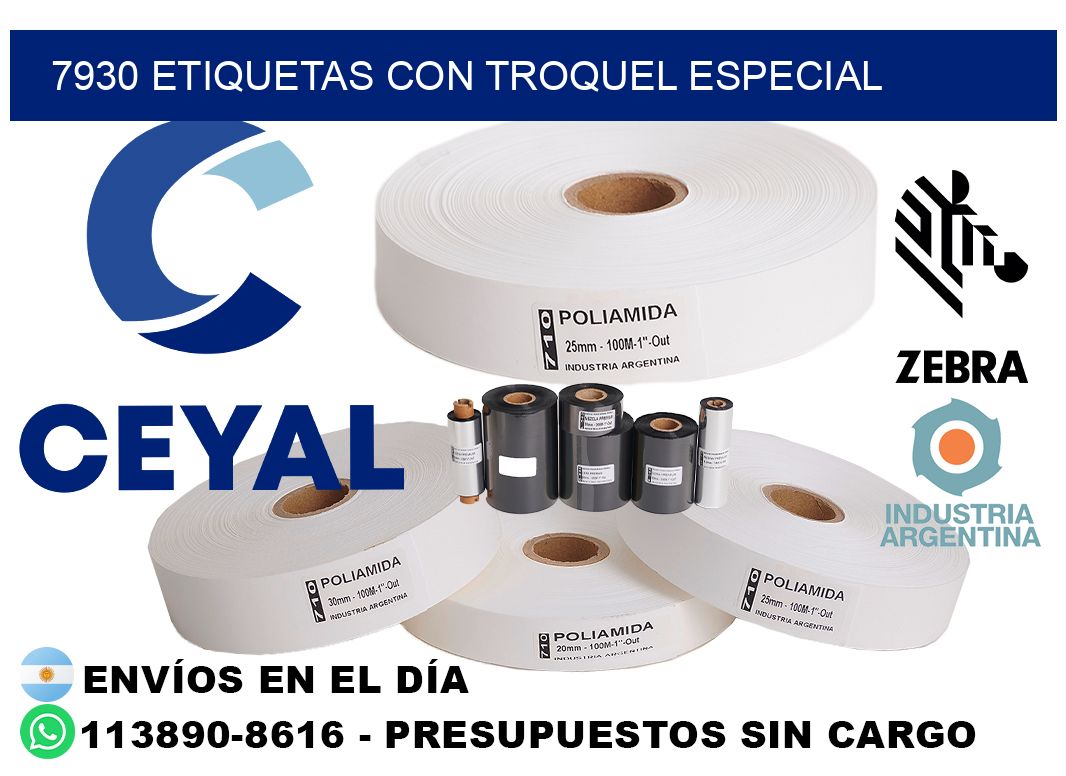 7930 Etiquetas con troquel especial