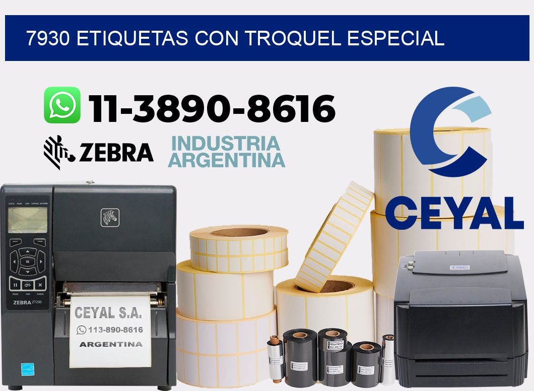 7930 Etiquetas con troquel especial