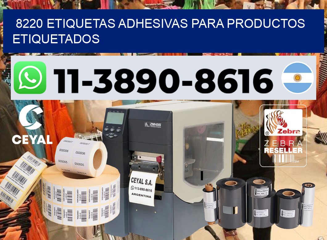 8220 Etiquetas adhesivas para productos etiquetados