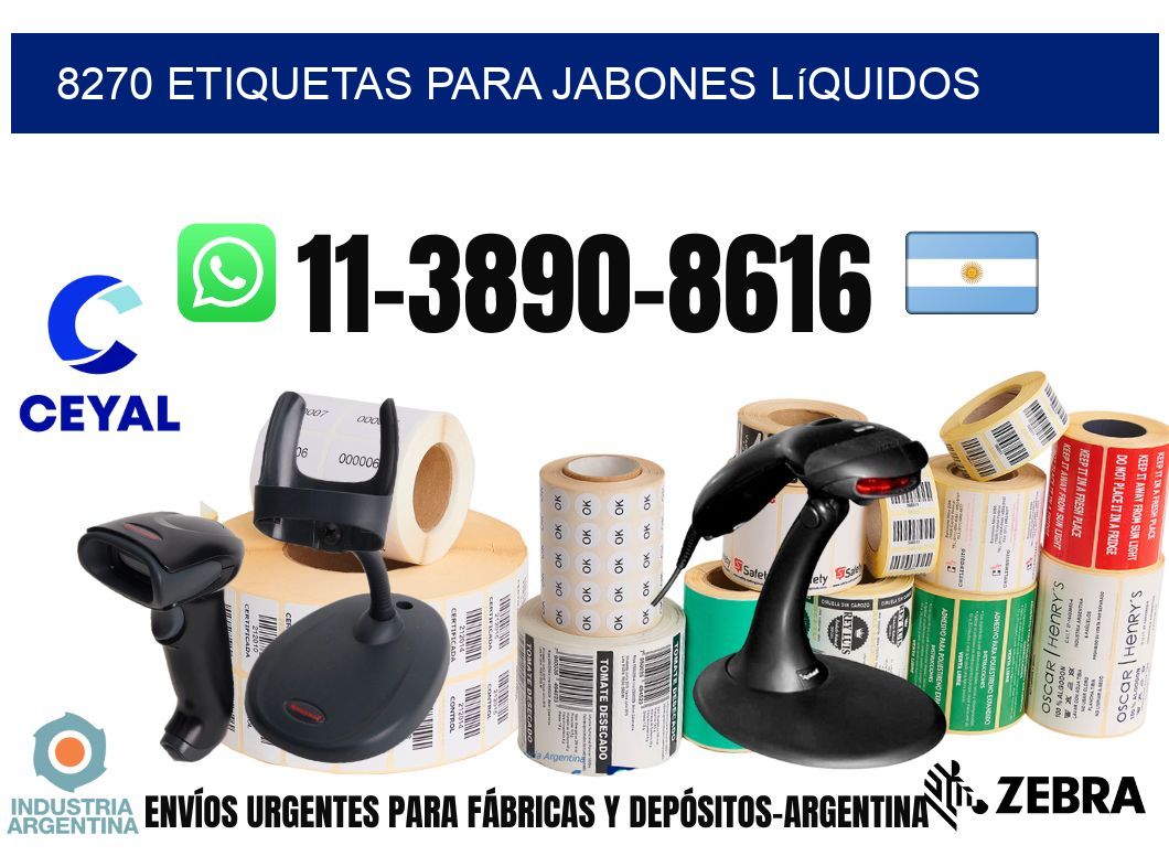 8270 Etiquetas para jabones líquidos