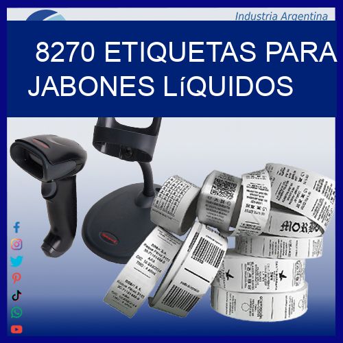 8270 Etiquetas para jabones líquidos