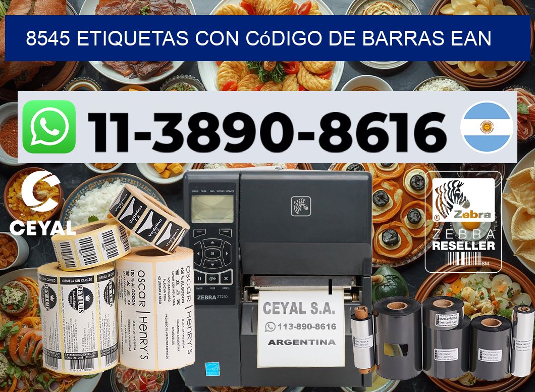 8545 Etiquetas con código de barras EAN