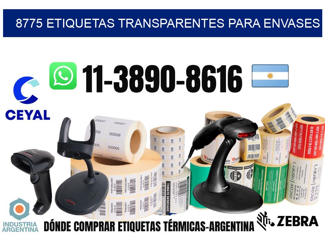 8775 Etiquetas transparentes para envases