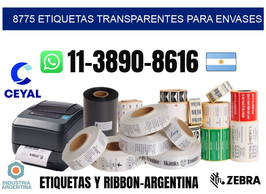 8775 Etiquetas transparentes para envases