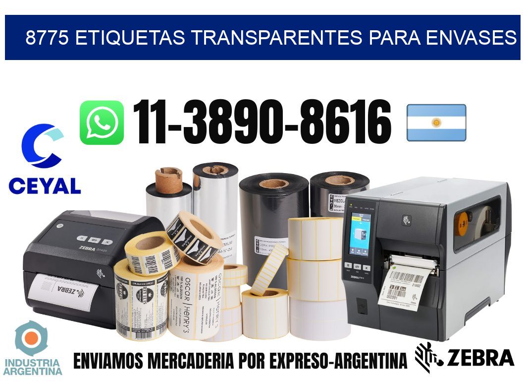 8775 Etiquetas transparentes para envases