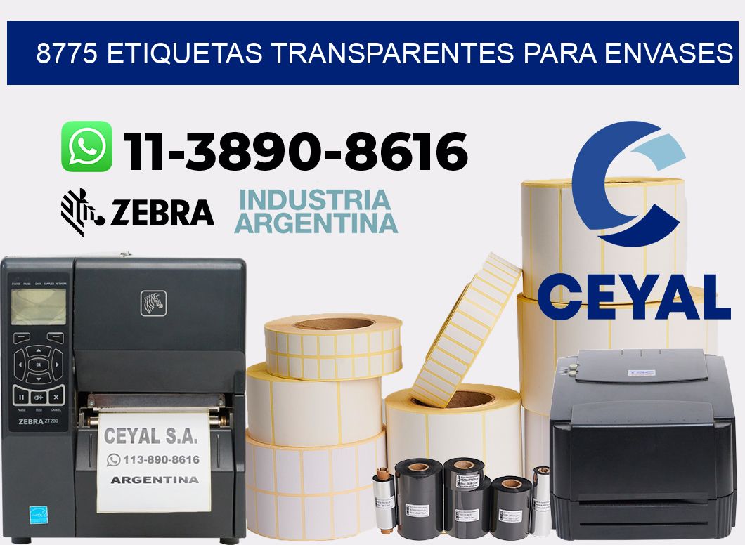 8775 Etiquetas transparentes para envases