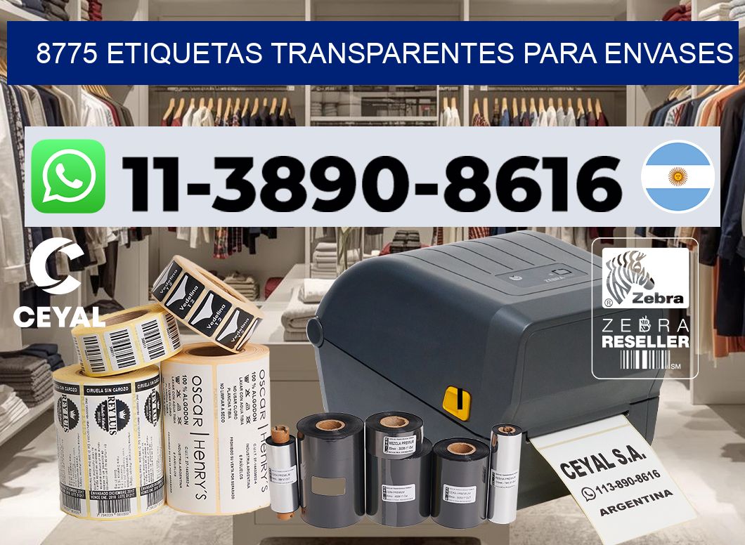8775 Etiquetas transparentes para envases
