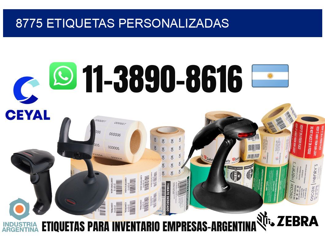 8775 etiquetas personalizadas