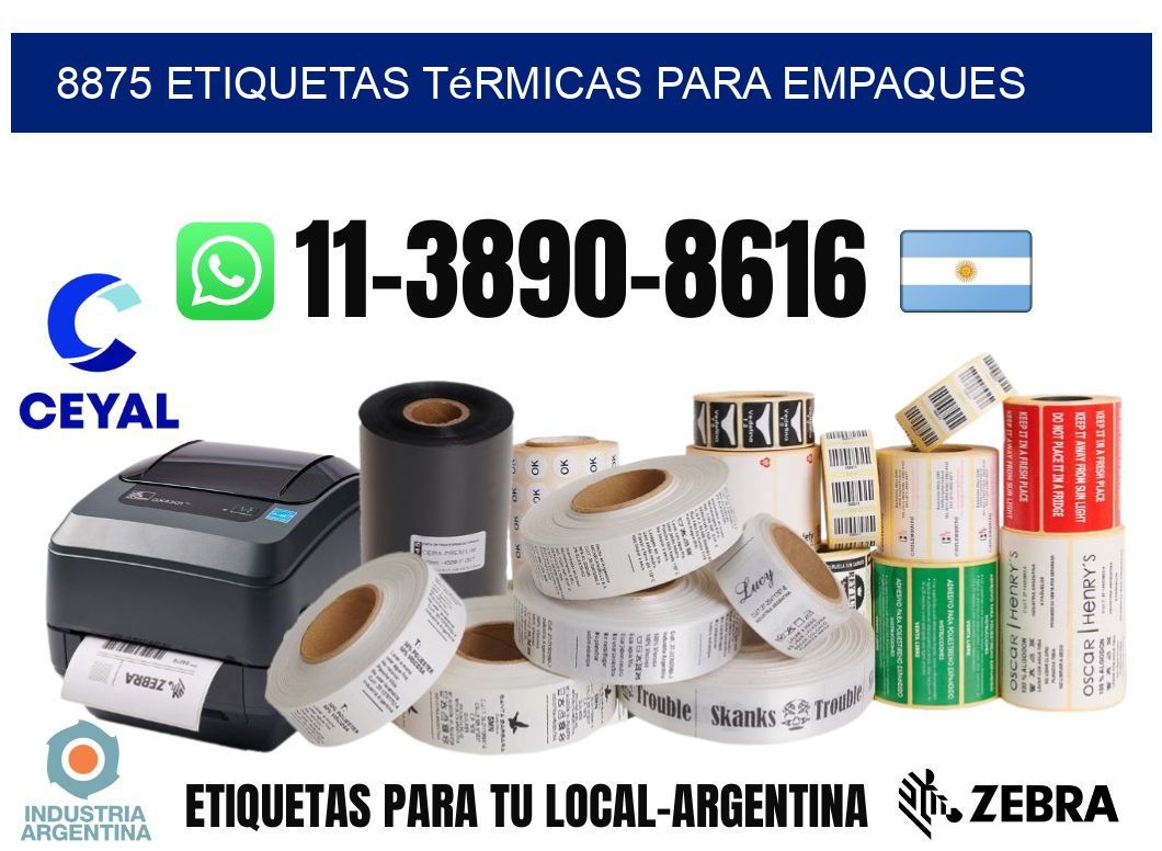 8875 Etiquetas térmicas para empaques