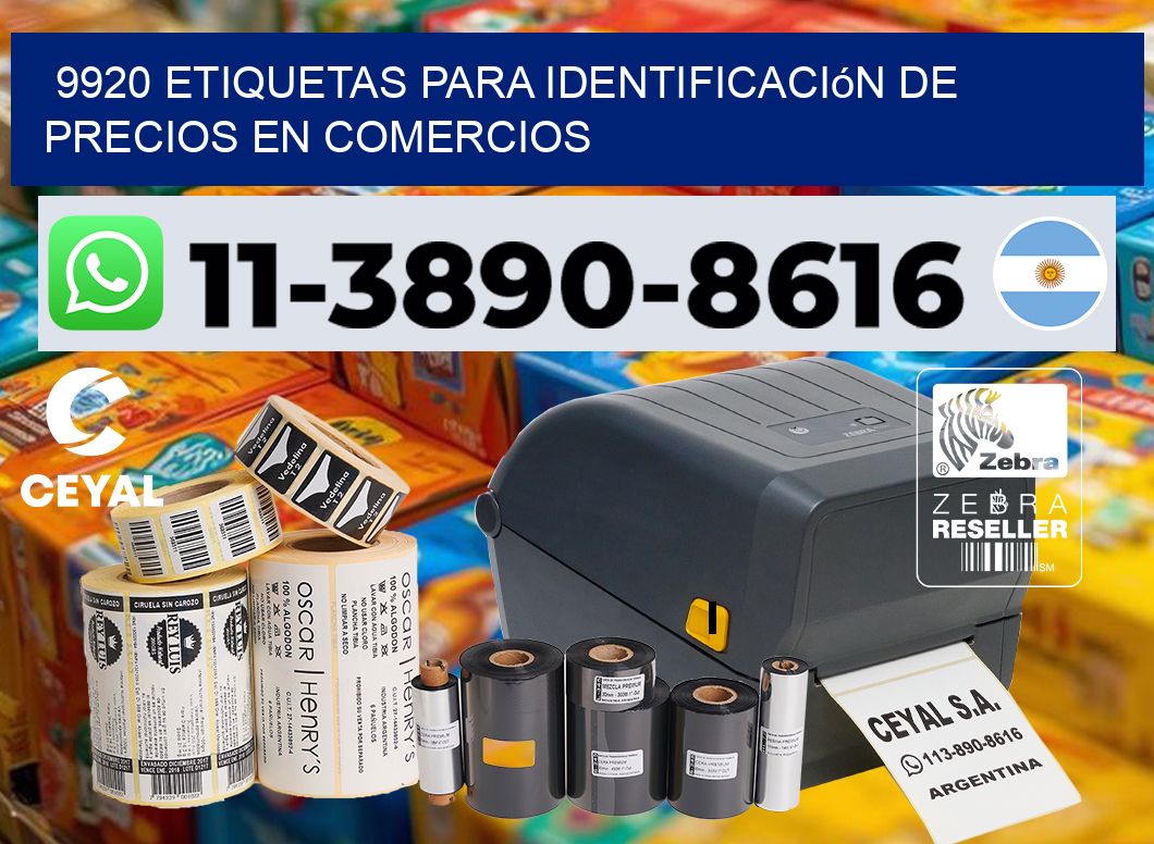 9920 Etiquetas para identificación de precios en comercios