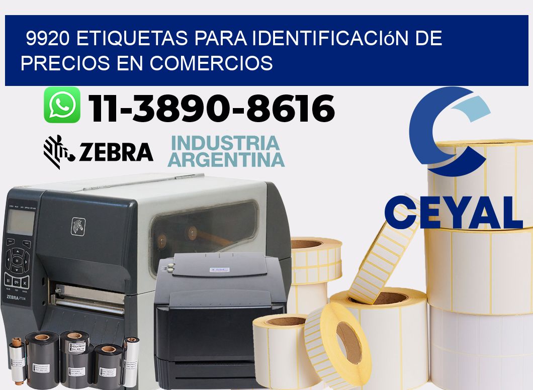 9920 Etiquetas para identificación de precios en comercios
