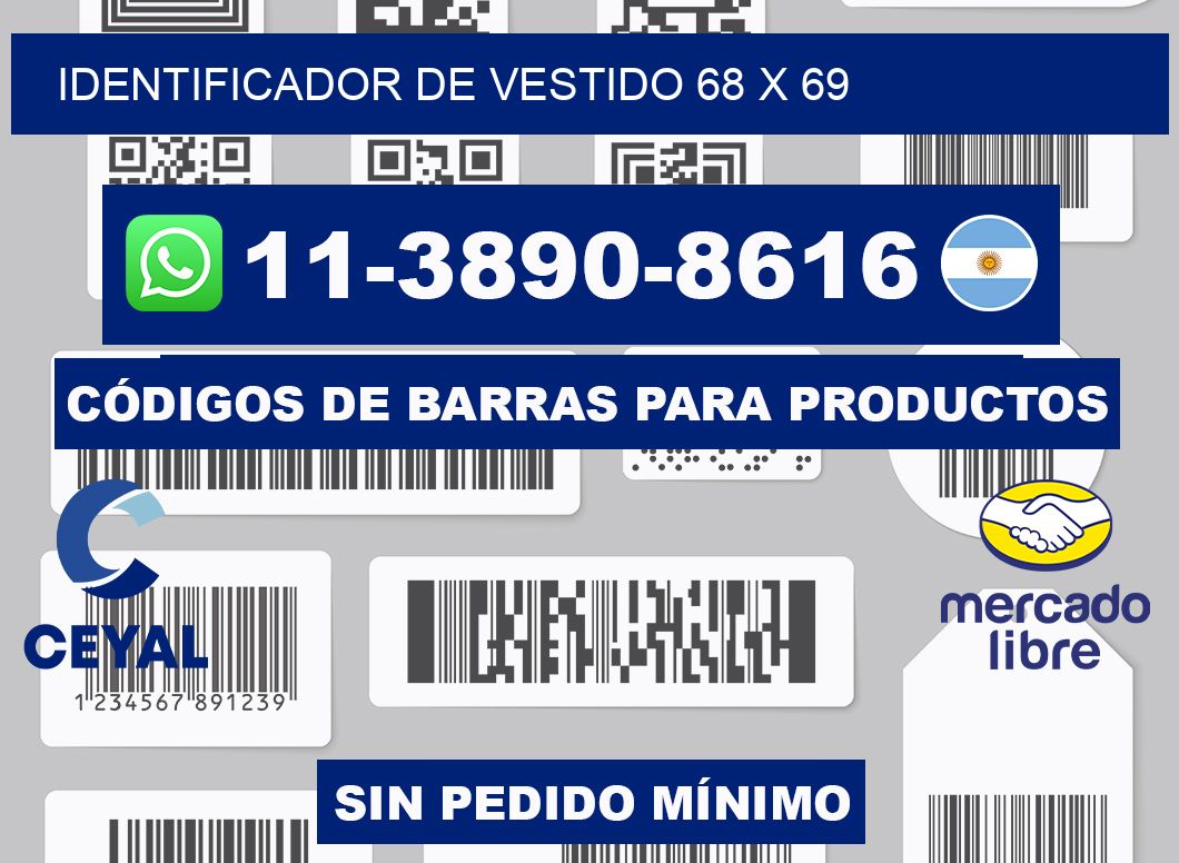 Identificador de vestido 68 x 69