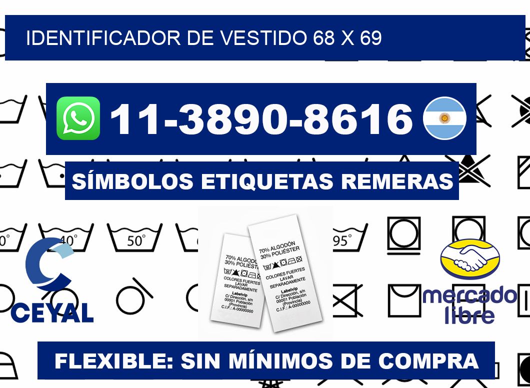 Identificador de vestido 68 x 69