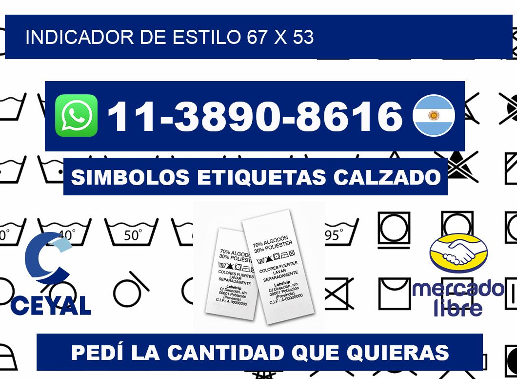 Indicador de estilo 67 x 53