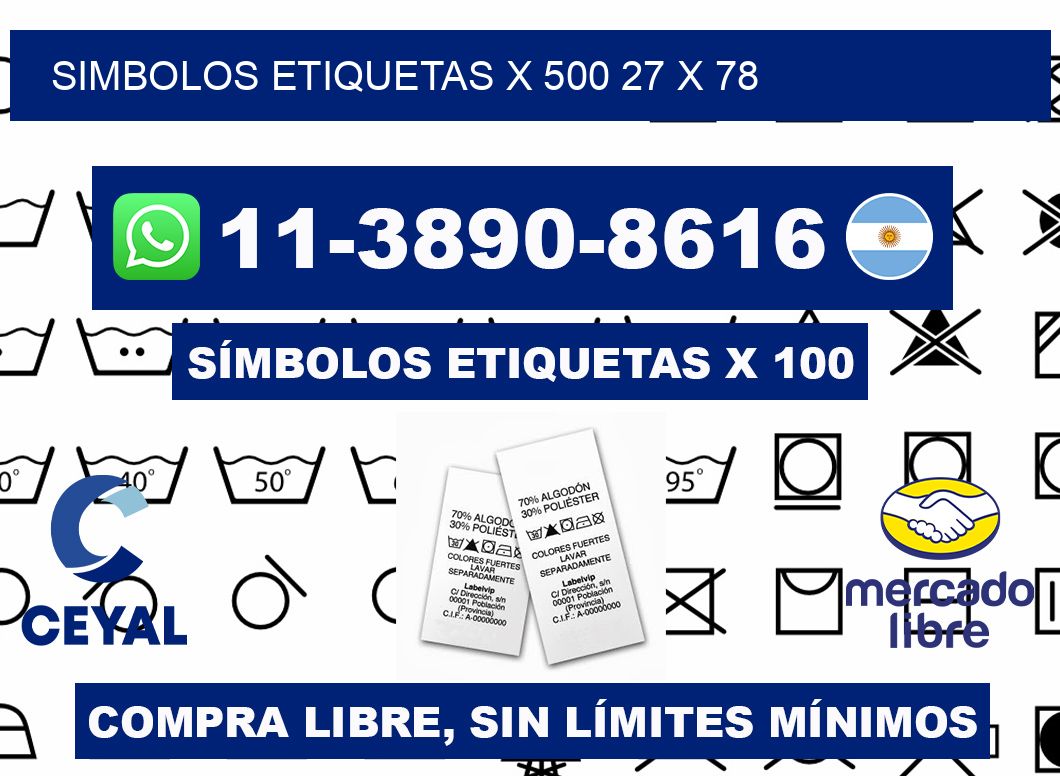 SIMBOLOS ETIQUETAS X 500 27 x 78