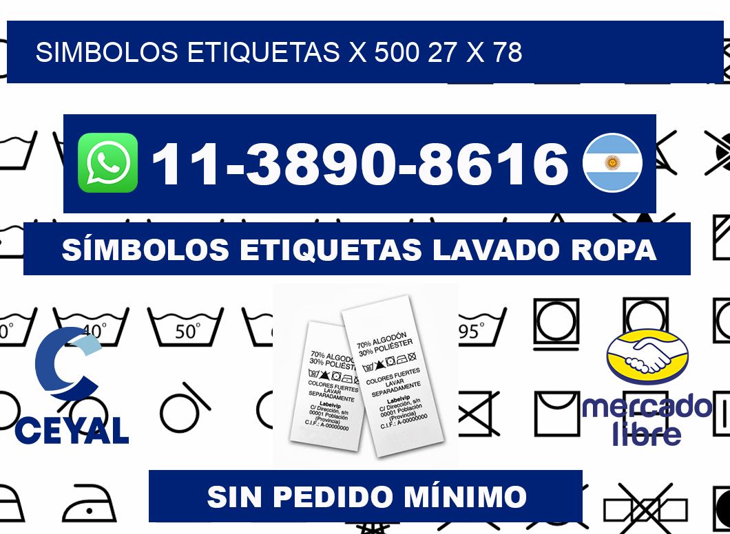 SIMBOLOS ETIQUETAS X 500 27 x 78
