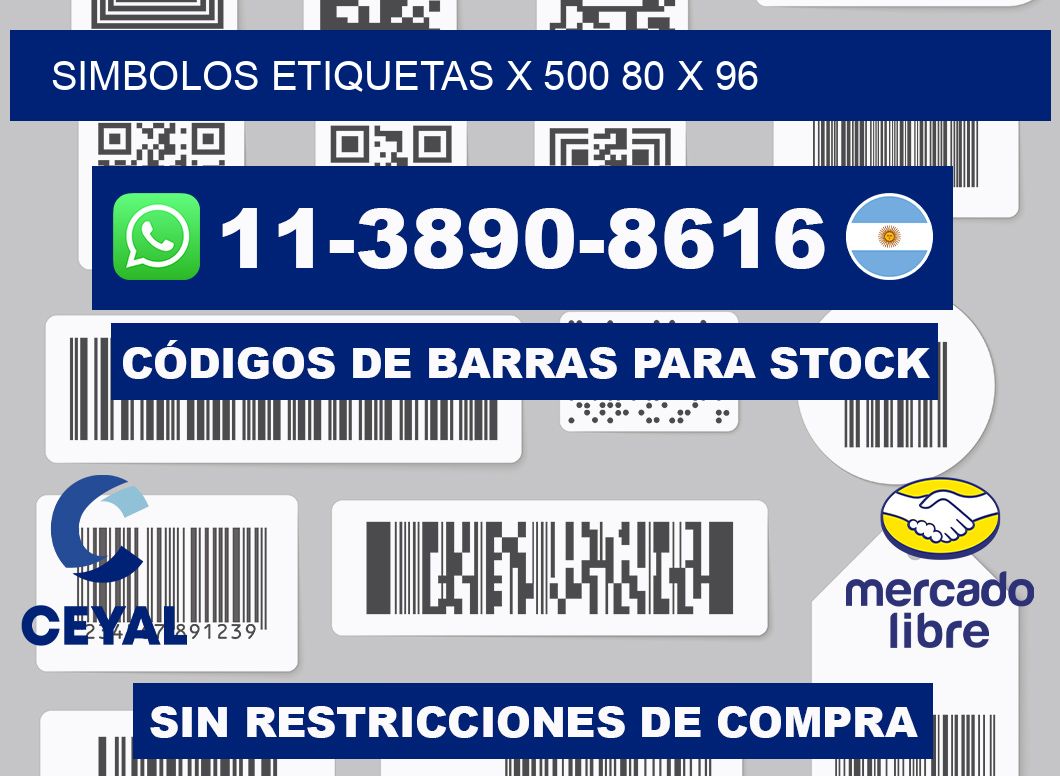 SIMBOLOS ETIQUETAS X 500 80 x 96