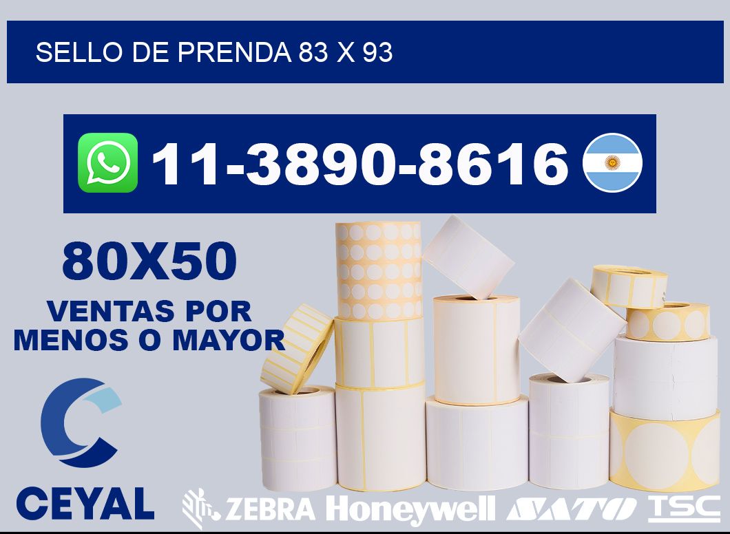 Sello de prenda 83 x 93