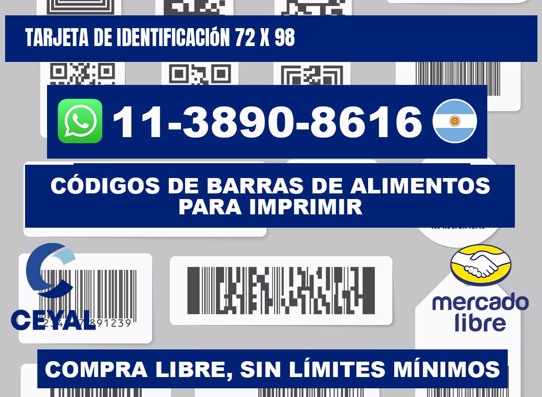 Tarjeta de identificación 72 x 98