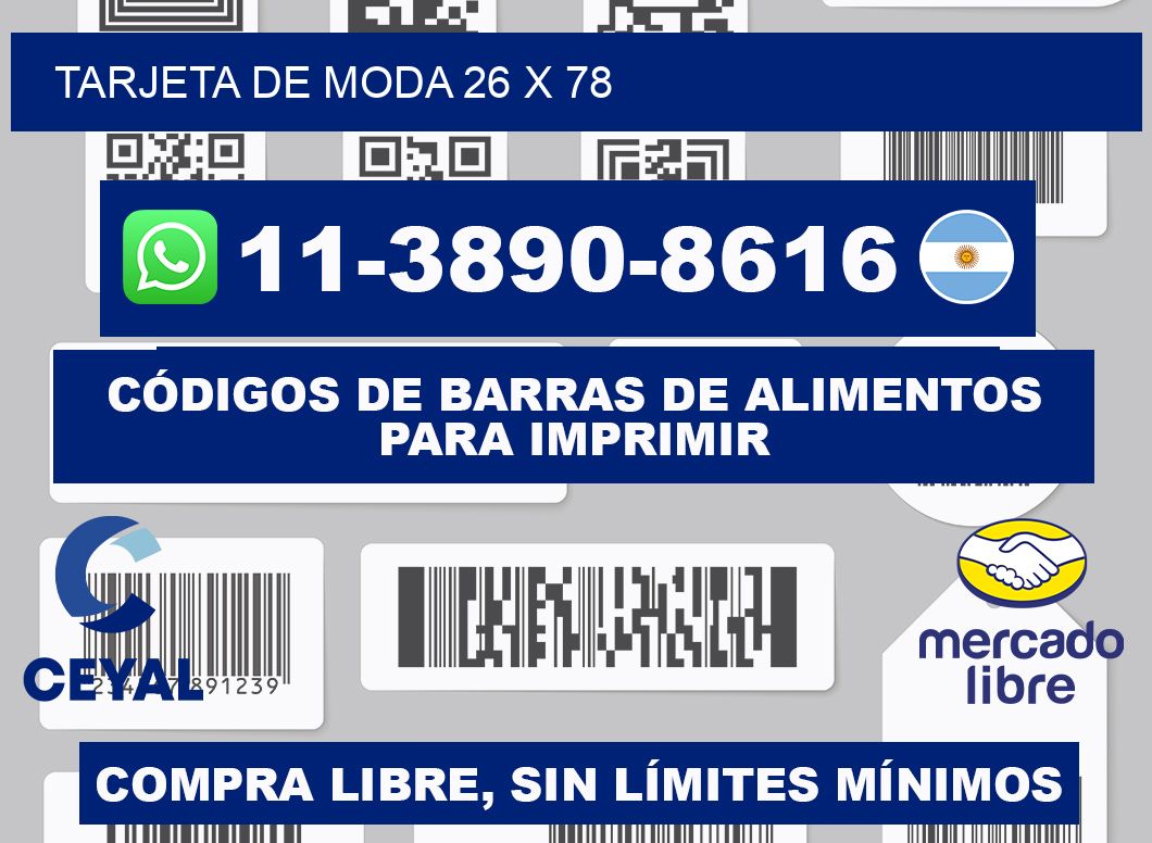 Tarjeta de moda 26 x 78