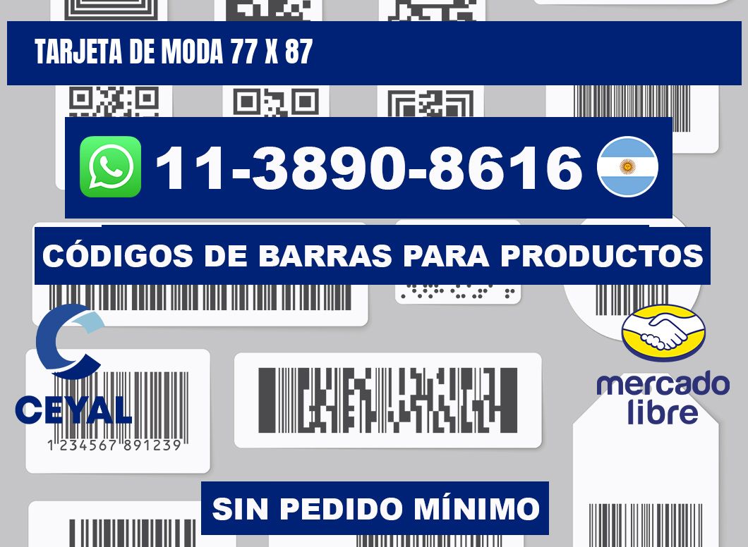 Tarjeta de moda 77 x 87