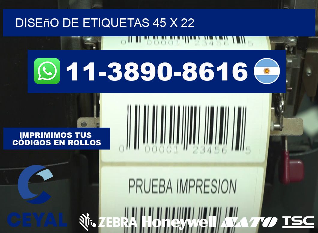 diseño de etiquetas 45 x 22