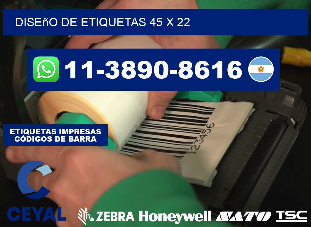 diseño de etiquetas 45 x 22