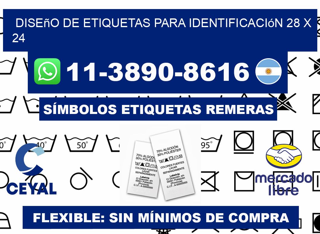 diseño de etiquetas para identificación 28 x 24