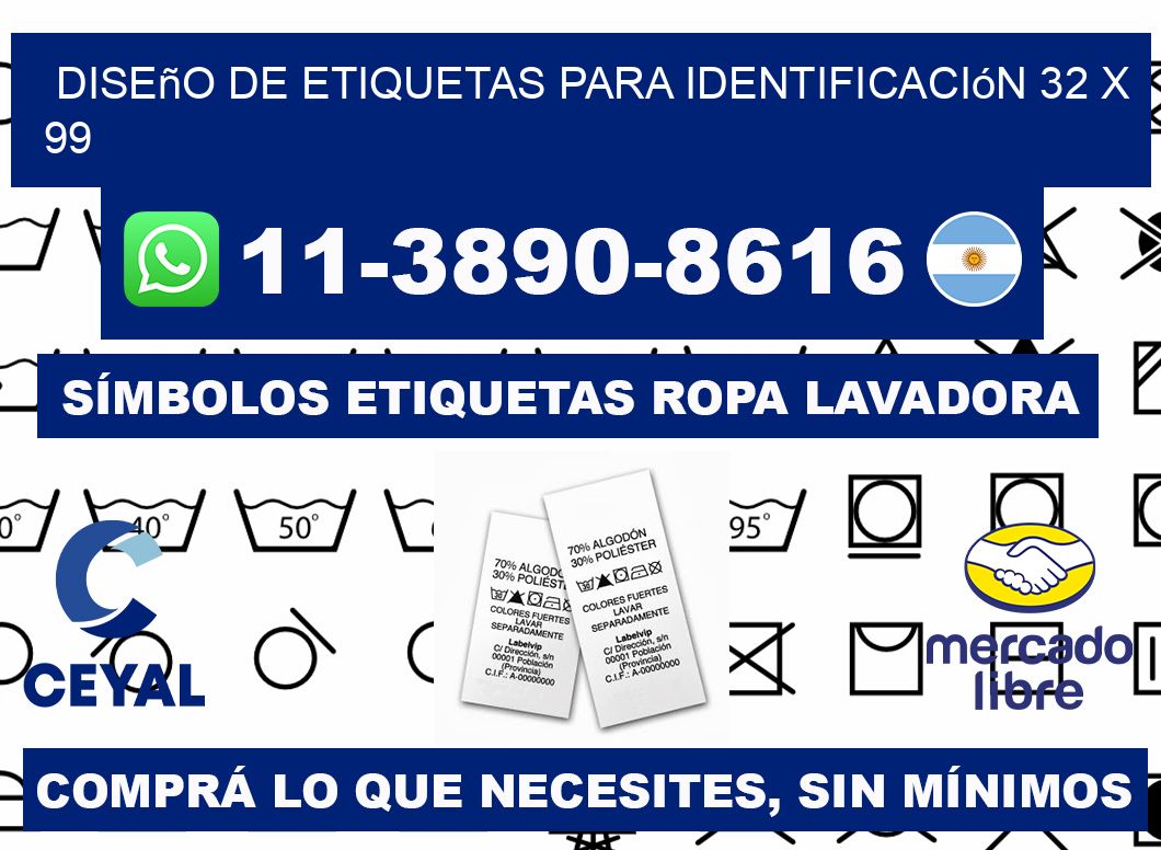 diseño de etiquetas para identificación 32 x 99
