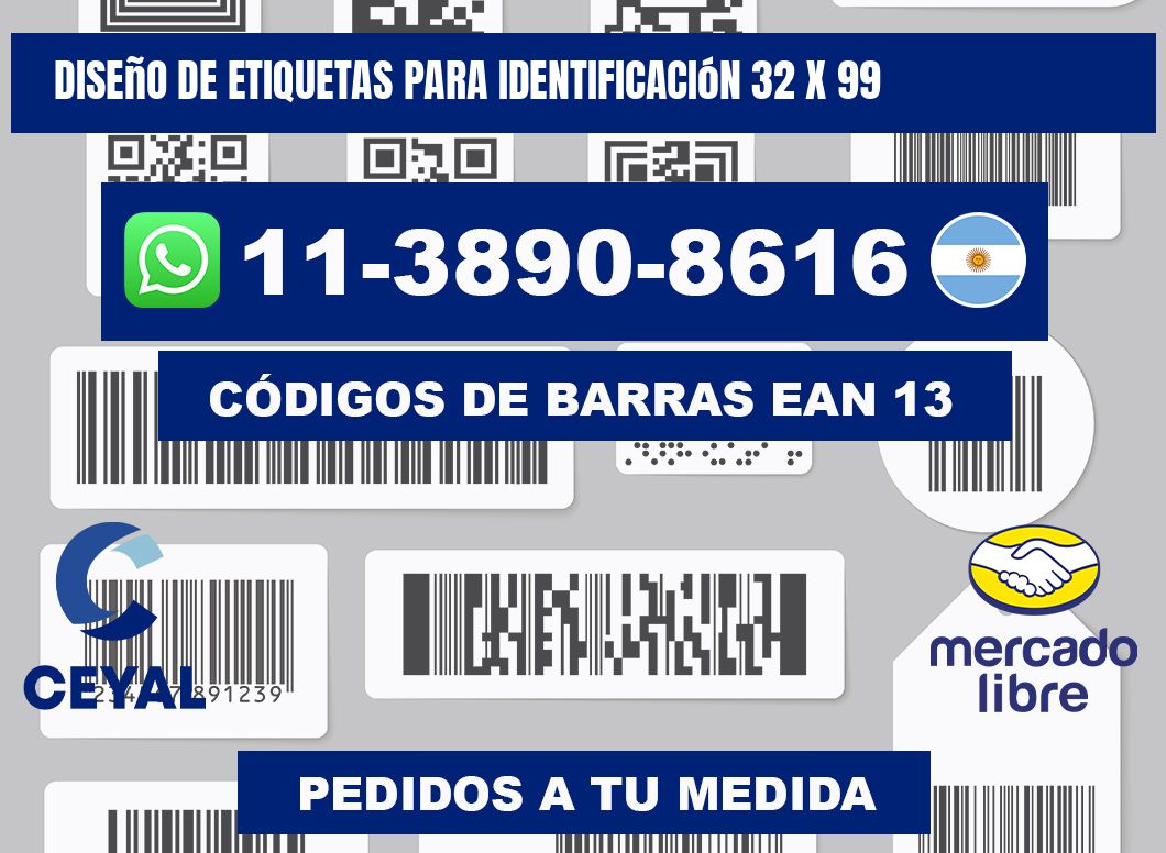 diseño de etiquetas para identificación 32 x 99