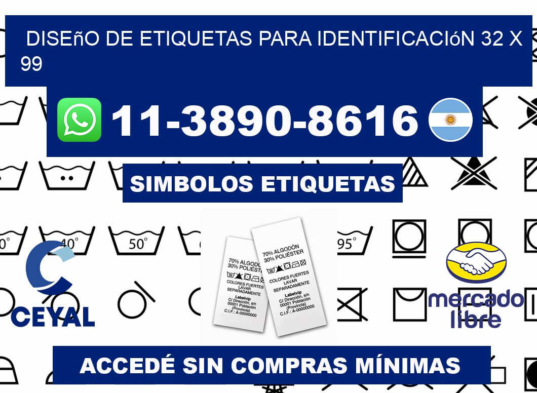 diseño de etiquetas para identificación 32 x 99