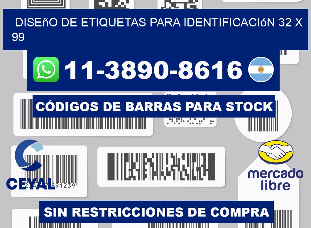 diseño de etiquetas para identificación 32 x 99