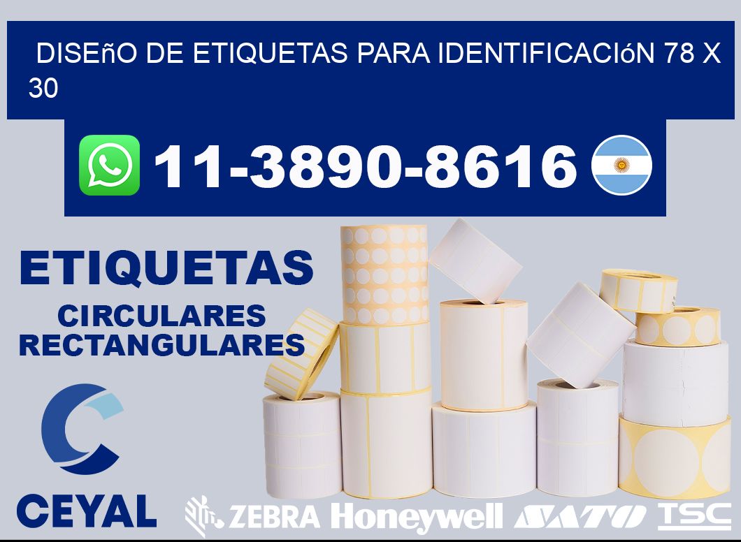 diseño de etiquetas para identificación 78 x 30