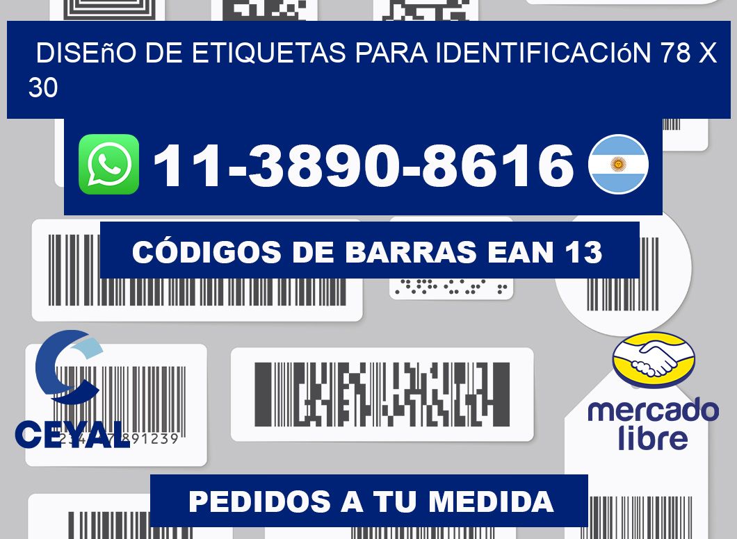 diseño de etiquetas para identificación 78 x 30