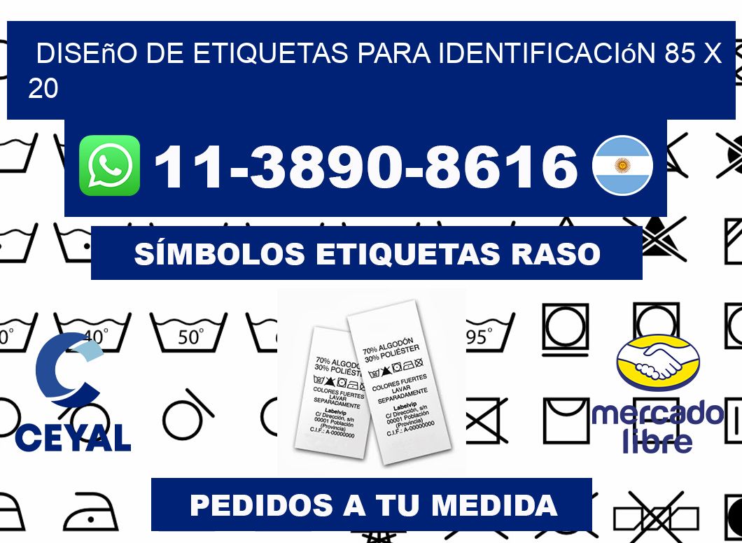 diseño de etiquetas para identificación 85 x 20