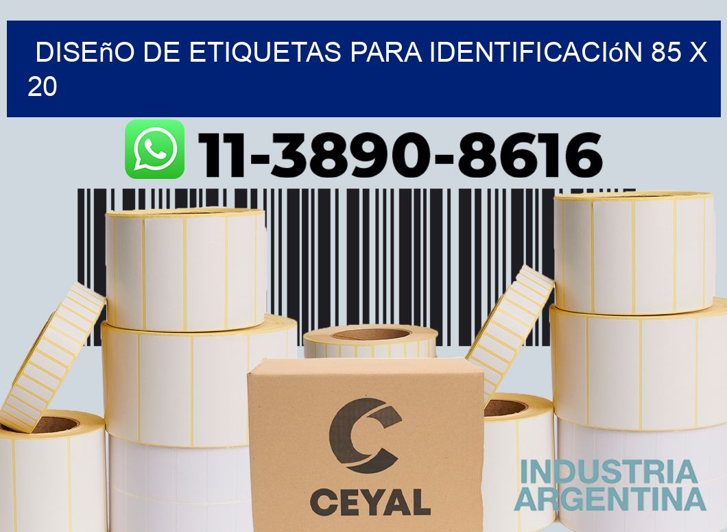 diseño de etiquetas para identificación 85 x 20