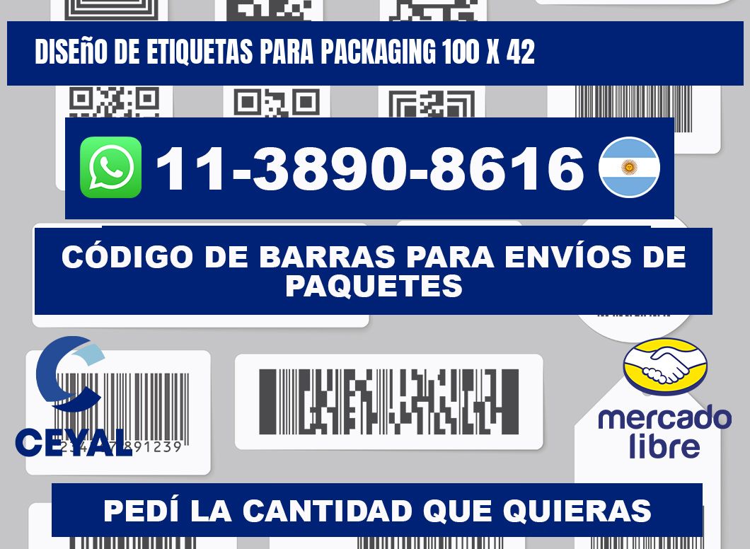 diseño de etiquetas para packaging 100 x 42