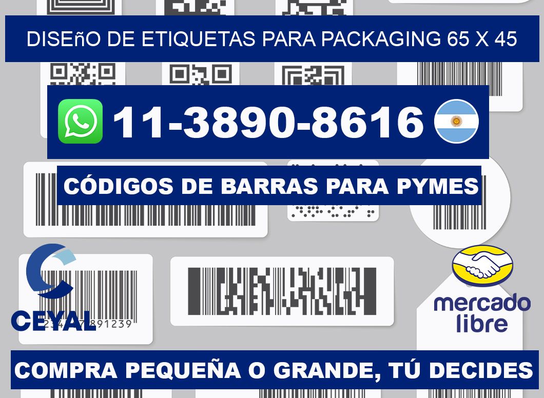 diseño de etiquetas para packaging 65 x 45