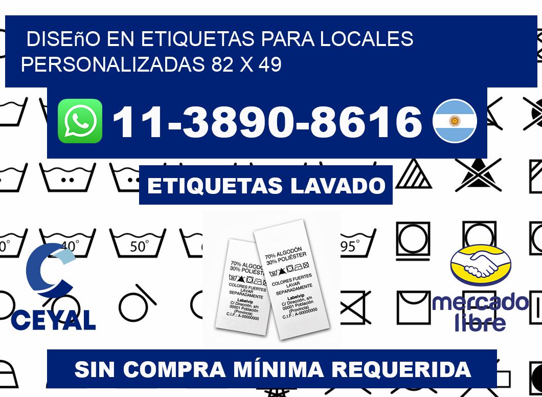diseño en etiquetas para locales personalizadas 82 x 49
